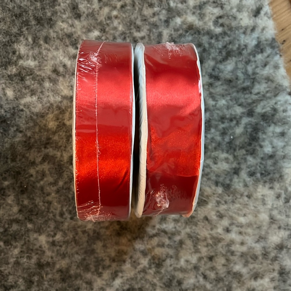Bright Red Craft/Holiday Decor Ribbon 200 Yards Satin—1.57”